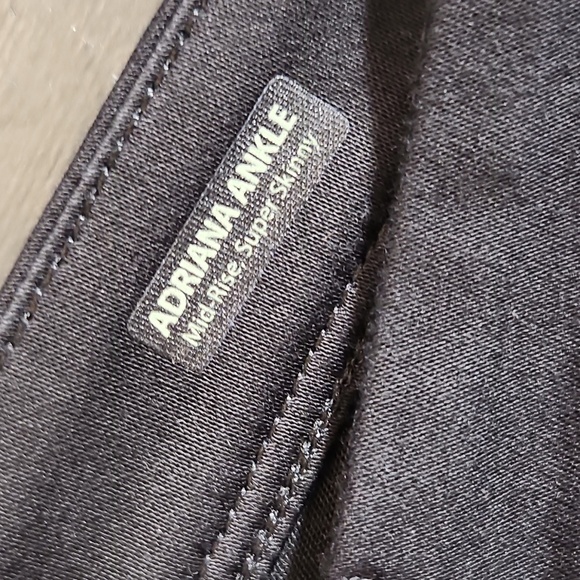 MAVI Adriana Ankle Mid Rise Super Skinny Tuxedo Black Jeans Sample 27 - Picture 8 of 13